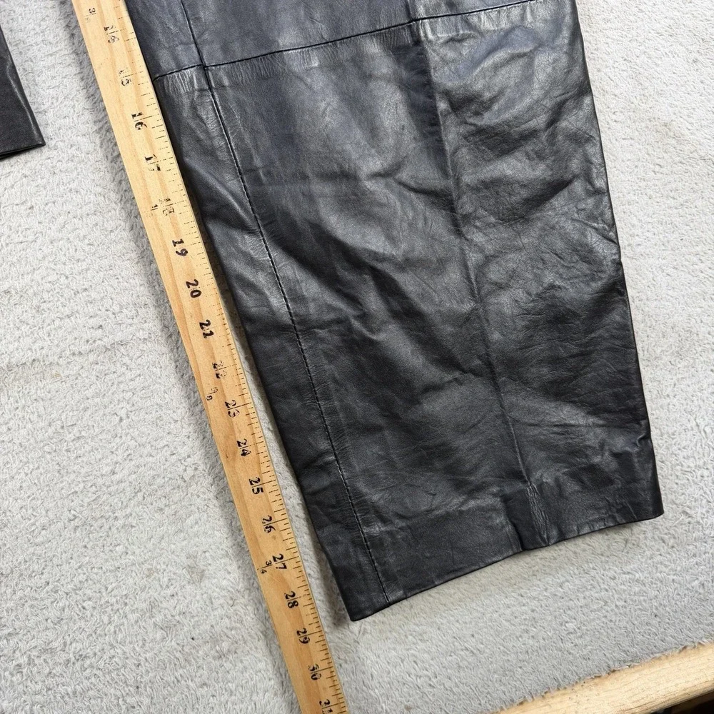 WIlsons Leather Pants Mens 38 (Fit 35x29) Black Lined Straight Leg M Julian